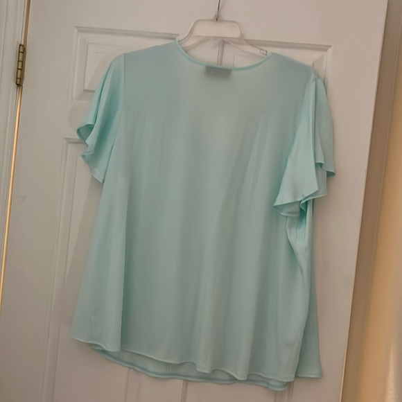 Lane Bryant Light Blue Flutter Sleeve Blouse Size 22/24 - Picture 4 of 6